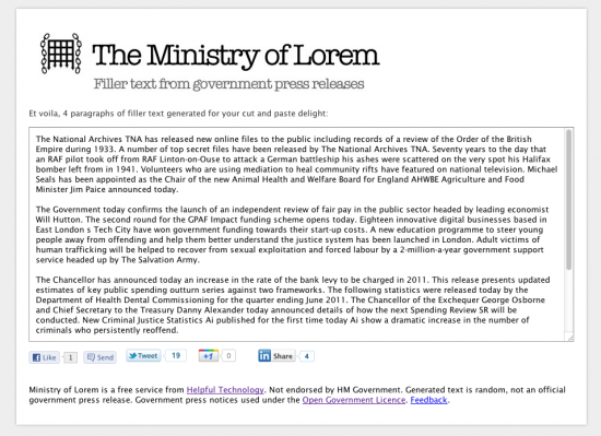 Ministry of Lorem