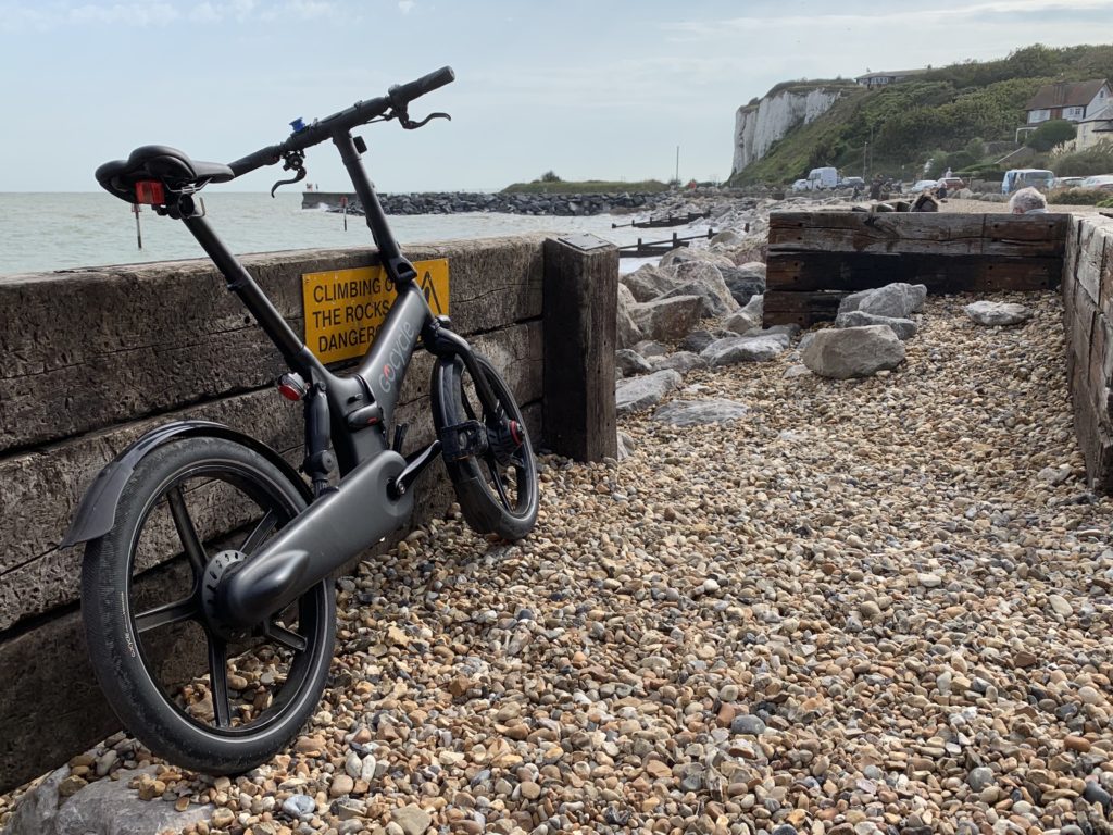 My bike, on a beach near Deal