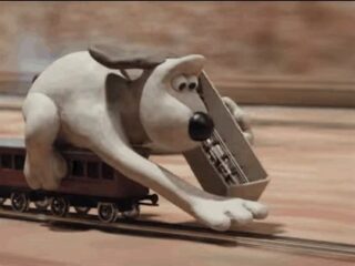 Gromit laying track